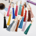 15cm Popular PU Leather Keychain Bag Pendant Tassel Keychain Accessories Lobster Keychain Accessories